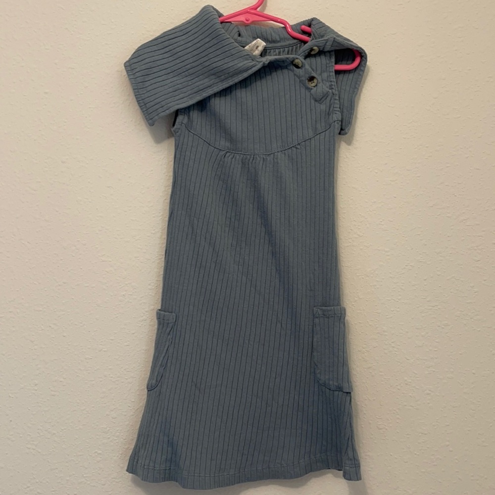 Kate quinn boat neck slate blue dress